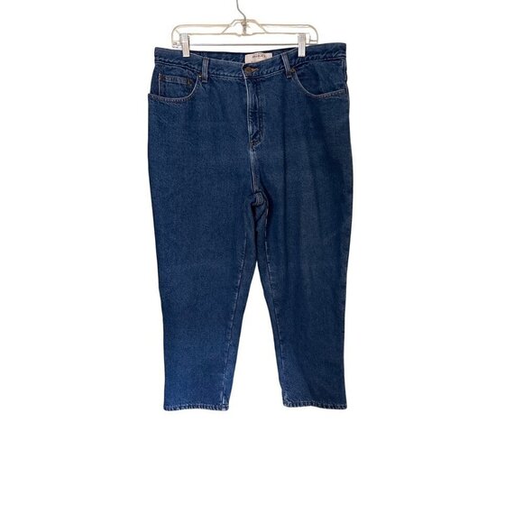 L.L.Bean Womens Double L Relaxed Fit Jeans Size 16WPetite Blue Denim Cotton Poly - Picture 1 of 12